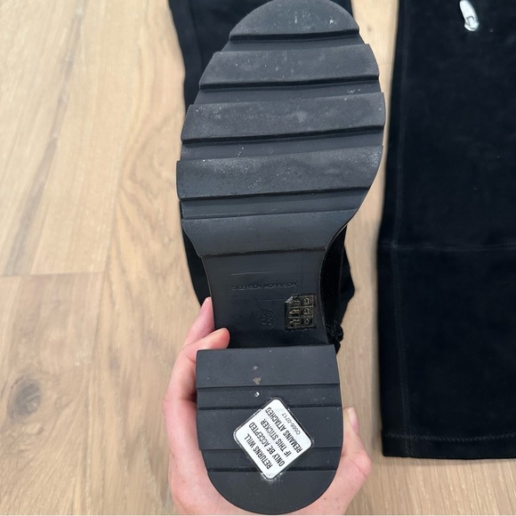 Sigerson Morrison Gemma Boot Over the Knee Suede Black Whimsigoth Gothic Gremlin - Picture 3 of 16